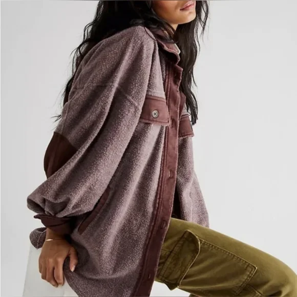 Free People Ruby Jacket Date Night Size Large Pockets Elbow Patches - Picture 2 of 16